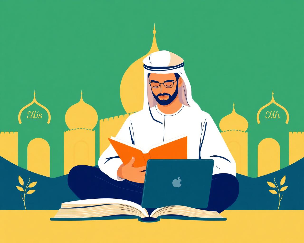 طالب يذاكر المواد الشرعية